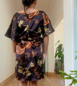 Floral One Shoulder Vintage Dress