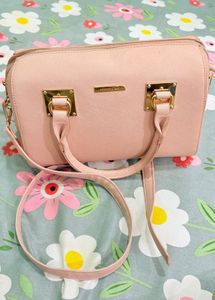 Forever Glam Peach Handbag With Sling