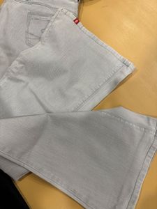 Belbottom Grey Jeans For 30 Waist