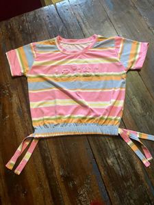 Striped Tie-Waist Top