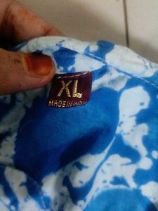 Blue Printed Kurta Set