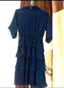 Tiered Blue Dress