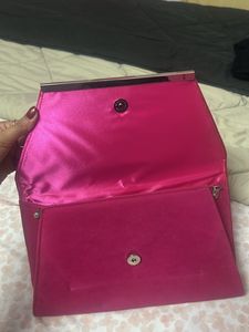 Dark Pink Sling Plus Clutch