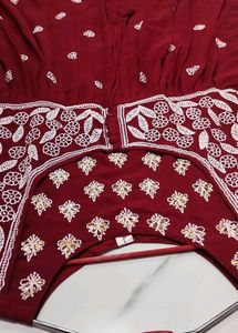 Wine Gown Kurti