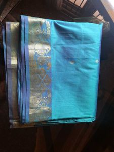Elegant Blue Silk Saree