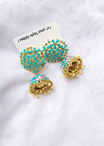 BLUE MEENAKAARI JHUMKAS 🎀