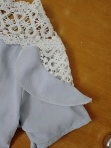 Blue Off Shoulder Top
