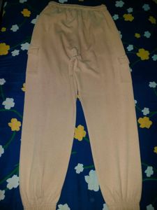Beige Cargo Sweatpants