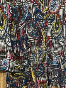 Paisley Plaid Print Shirt Dress