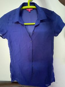 Blue Shirt Chiffon