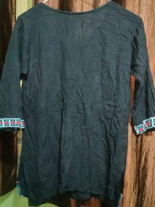 Elegant Embroidered Black Kurti