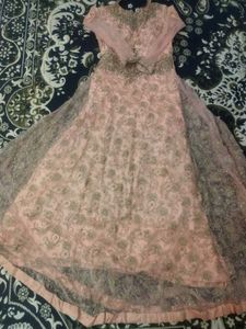 Elegant Peach Anarkali Dress