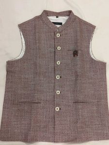 XXL - Red White Chequered Nehru Jacket