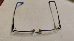 New Like Blue Metal Half-Rim Spectacles