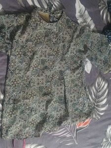 Summer Grey Top Bell Sleeves