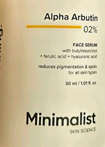 Minimalist Alpha Arbutin Serum