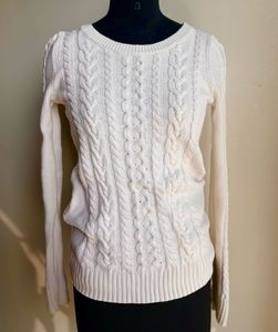 GAP Cable Knit White Sweater