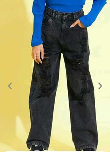 Straight Fit Mildly Distressed Jeans