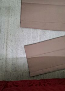 Beige Formal Trousers