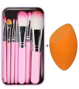 Set Of Makeup Brushes And Blender