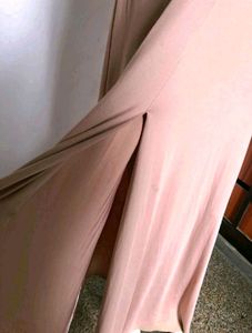 Partywear Satin Slit Gown Dress 🔥