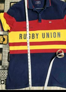 Rugby Union Striped Polo T-Shirt
