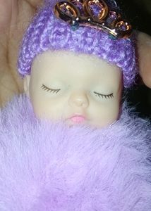 Cute Purple Doll Keychain
