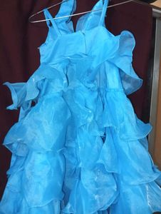 Elegant Blue and pink Dress