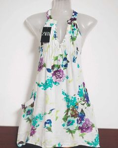 Beautiful Zara Branded Dress 🤍💚🧡