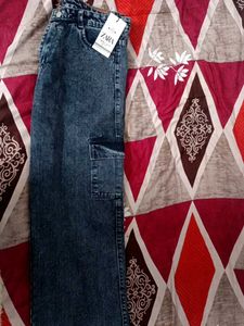 Zara Cargo Wide Leg Jeans