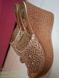 Rose Gold Wedge Heels
