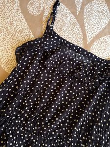 Navy Polka Dot Romper