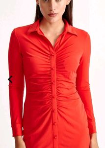 beautiful 😍 Chic Red Shirt Dress