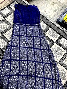 Blue Printed Dress