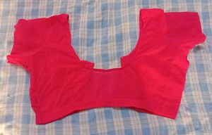 Elegant Pink Saree with 2 Blouses, inskirt