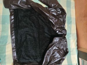 Brown Faux Leather Jacket