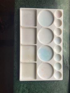 Plastic Paint Palette With Brush Combo