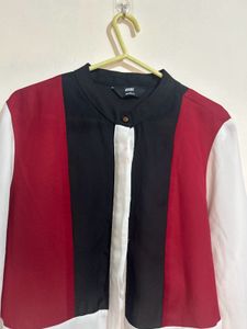 Elegant Color Block Blouse