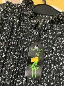 With Tag Gorgeous Black  Floral Print Dress