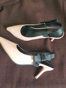 Pink Bow Slingback Heels