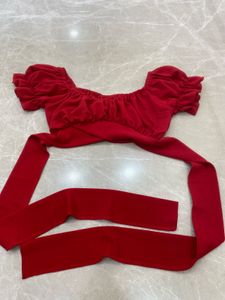 Red Crop Top