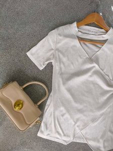 White Wrap Top