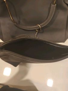 Stylish Grey Handbag Combo With Sling bag