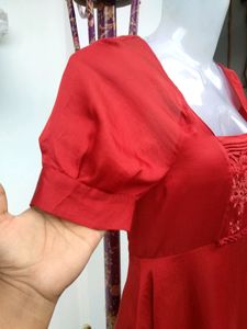 Korean Rustic Flared Mini Dress