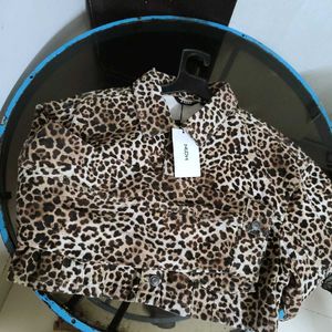 New Leopard Print Crop Jacket