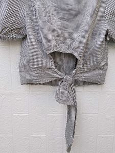 New with tag Pinterest Gingham Puff Sleeve Top