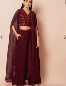 Maroon Ethnic Set Of 3