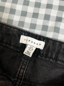 Black Denim Mini Skirt