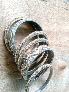 White Stone Bangle