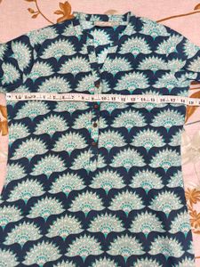 Blue Cotton Kurta